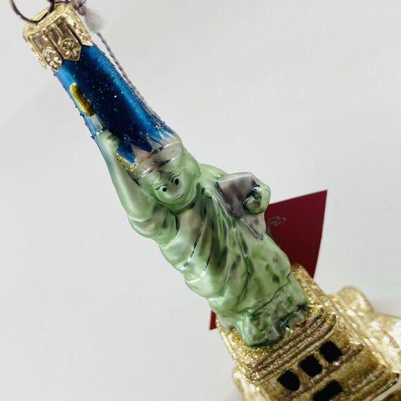 Landmark Creations Statue of Liberty Hand Blown Glass Christmas Ornament w/Box - Picture 12 of 12